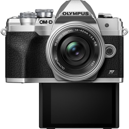 Olympus OM-D E-M10 Mark IV 20.3MP Silver Digital Camera - Capture Stunning Moments with Advanced Features!